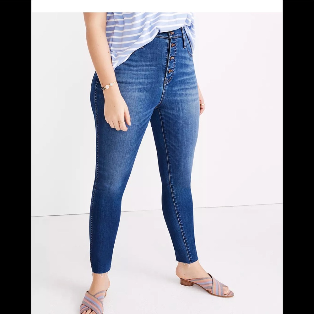 Madewell  10" High-Rise Skinny Jeans Button-Front Sz 33